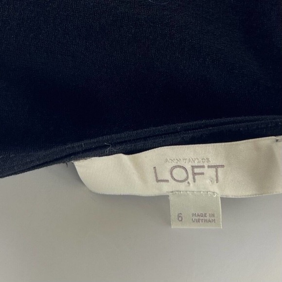 Ann Taylor Loft Sheath Dress Sz 6 Black Sleeveless Career - Picture 5 of 5